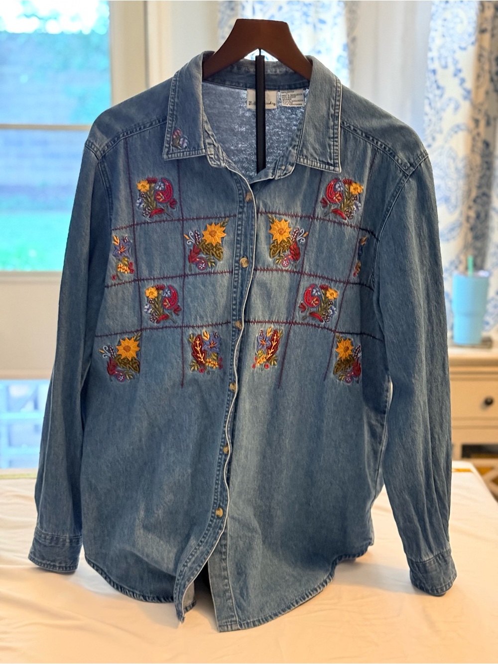 Bobbie Brooks Blue Denim Shirt with Classic Collar (MM5)